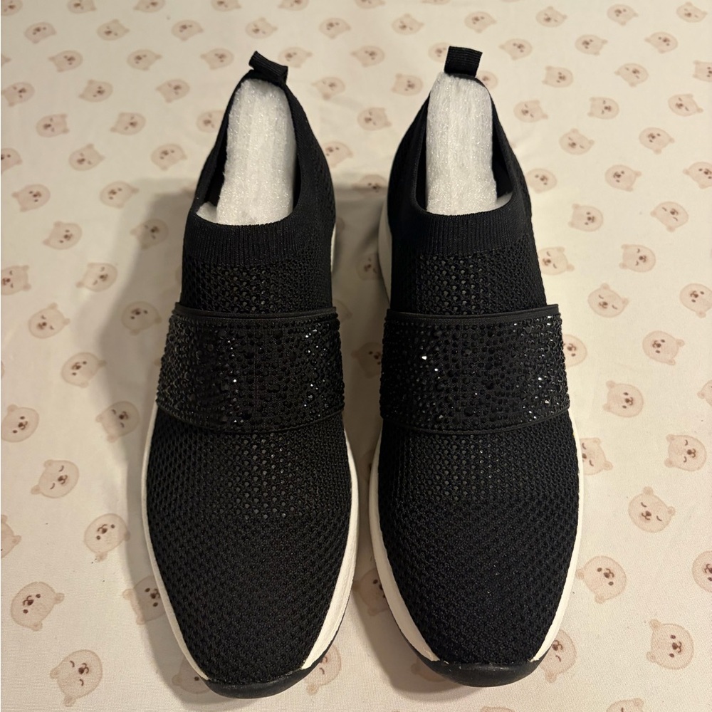 Anne Klein Black Slip-On Athletic Shoes